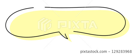 簡約時尚手繪對話泡泡插畫 129283968