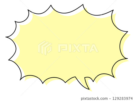 簡約時尚手繪對話泡泡插畫 簡約時尚手繪對話泡泡插畫 129283974