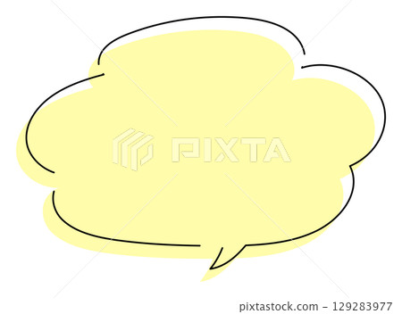 簡約時尚手繪對話泡泡插畫 129283977