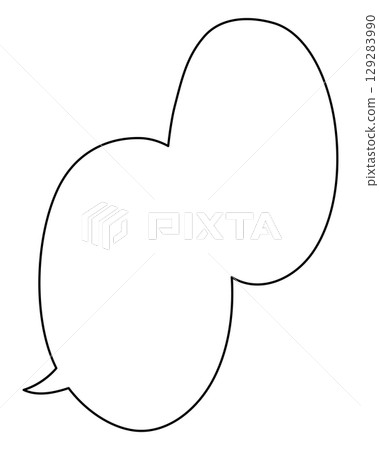 簡約時尚手繪對話泡泡插畫 129283990