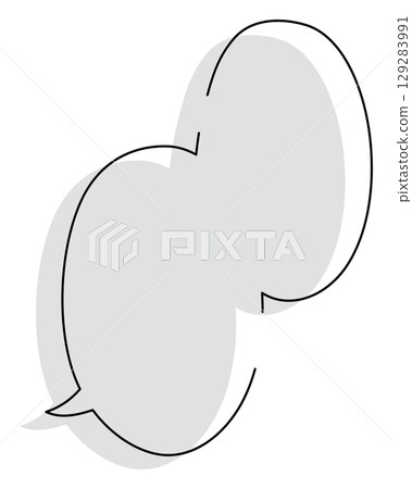 簡約時尚手繪對話泡泡插畫 129283991