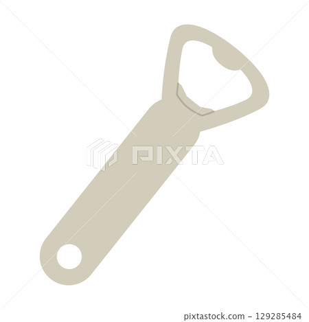 Simple bottle opener. Flat vector isolated illustration 129285484