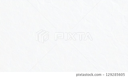 Wrinkled white Japanese paper background material, 16:9 size, AI-generated material 129285605