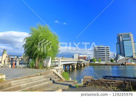 【島根縣】晴天的電報發祥地鬆江和松江橋 129285976