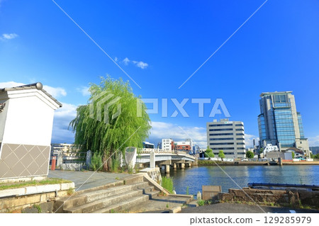 【島根縣】晴天的電報發祥地鬆江和松江橋 129285979