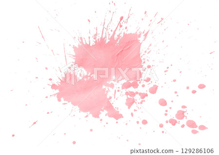 Pink splash watercolor brush isolated on transparent background Pink splash watercolor brush isolated on transparent background 129286106