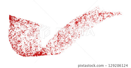 Red crayon brush stroke isolated on transparent background Red crayon brush stroke isolated on transparent background 129286124