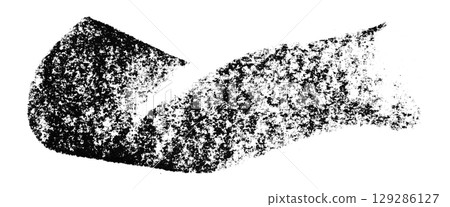 Black crayon brush stroke isolated on transparent background Black crayon brush stroke isolated on transparent background 129286127