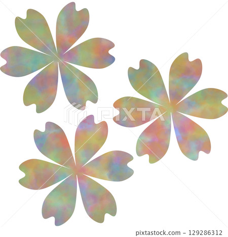 美麗的水彩花圖示圖像插圖 129286312