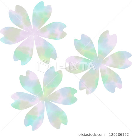 Beautiful watercolor flower icon image illustration 129286332