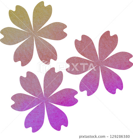 Beautiful watercolor flower icon image illustration 129286380