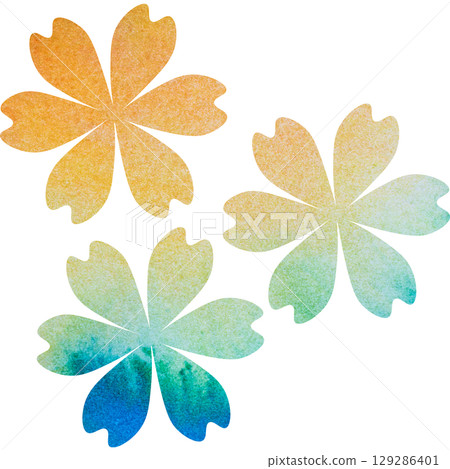Beautiful watercolor flower icon image illustration 129286401