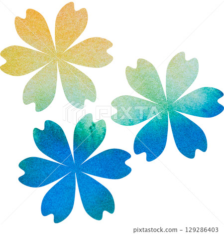 Beautiful watercolor flower icon image illustration 129286403