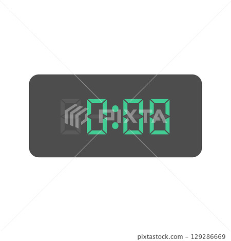 數位時鐘插圖 129286669
