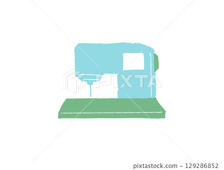 用於手工藝品的縫紉機的手繪插圖 用於手工藝品的縫紉機的手繪插圖 129286852