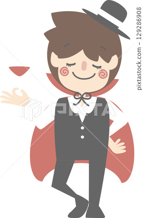 happy halloween holiday festival with boy wearing dracula costume holding pumpkin basket with candy set, flat jpg illustration cartoon character design happy halloween holiday festival with boy wearing dracula costume holding pumpkin basket with candy set, flat jpg illustration cartoon character design 129286908