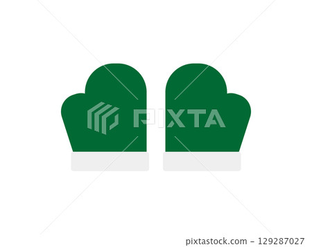 Illustration of a green glove icon 129287027
