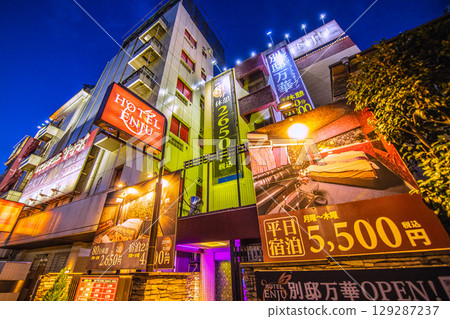 Tokyo cityscape in Japan View of hotel street etc. in front of Uguisudani Station 129287237