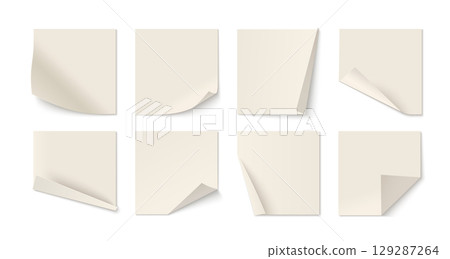 White sticky note collection White sticky note collection 129287264