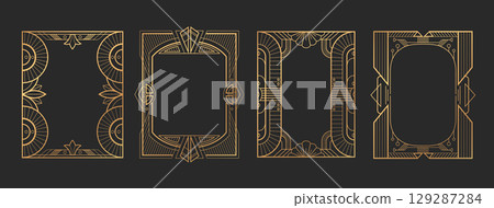 Art deco gatsby frame set 129287284