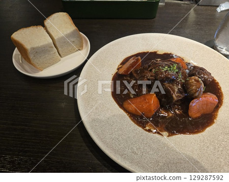 Wagyu beef stewed in red wine Wagyu beef stewed in red wine 129287592