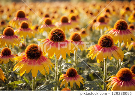 background of sunflowers 129288095