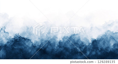 A blend of soft blue and white hues resembling ocean waves or clouds, evoking a serene, fluid, and abstract composition of natural beauty and harmony 129289135