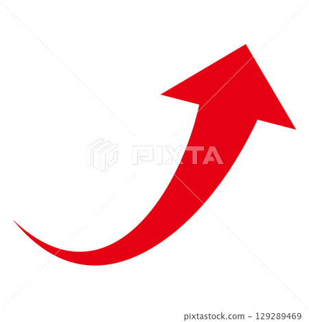 白色背景上向上箭頭的簡單圖示 白色背景上向上箭頭的簡單圖示 129289469