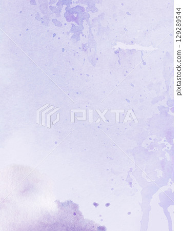Watercolor background lilac, purple with abstract spots, handmade 129289544
