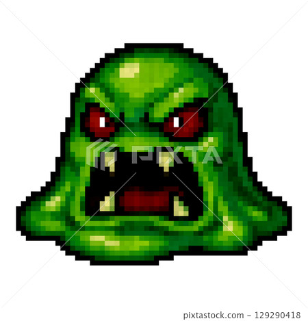 像素化的黏液,看起來像是從角色扮演遊戲中走出來的 像素化的黏液,看起來像是從角色扮演遊戲中走出來的 129290418