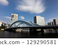 Long exposure of Eitai Bridge and Sumida River 129290581