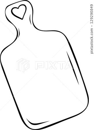 cutting board, cooking and baking accessories, doodle and sketch style, Black and white cooking icon for rustic recipe books, cutting boards, and chef merchandise. cutting board, cooking and baking accessories, doodle and sketch style, Black and white cooking icon for rustic recipe books, cutting boards, and chef merchandise. 129290849