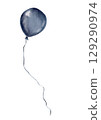 Watercolor balloon design isolated on white background for textile and wrapping paper 129290974