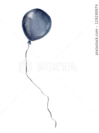 Watercolor balloon design isolated on white background for textile and wrapping paper Watercolor balloon design isolated on white background for textile and wrapping paper 129290974