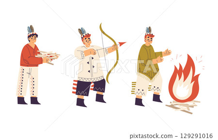 Three Warriors Engaged in Action Creative and Artful Depictions of Ancient Martial Skills 129291016