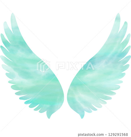 Beautiful watercolor angel wings icon image illustration Beautiful watercolor angel wings icon image illustration 129291568