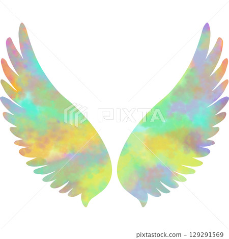 Beautiful watercolor angel wings icon image illustration Beautiful watercolor angel wings icon image illustration 129291569