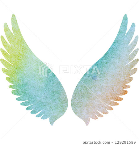 Beautiful watercolor angel wings icon image illustration Beautiful watercolor angel wings icon image illustration 129291589