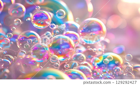 Background material_soap bubbles 129292427