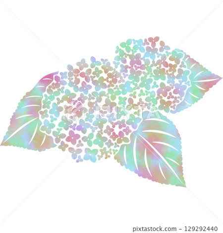 Beautiful watercolor pattern of hydrangea icon image illustration 129292440
