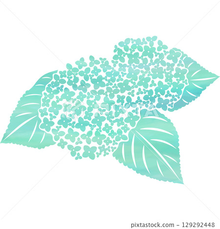 美麗的繡球花圖示圖像插圖的水彩圖案 美麗的繡球花圖示圖像插圖的水彩圖案 129292448