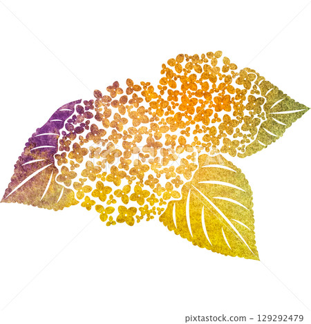 Beautiful watercolor pattern of hydrangea icon image illustration 129292479