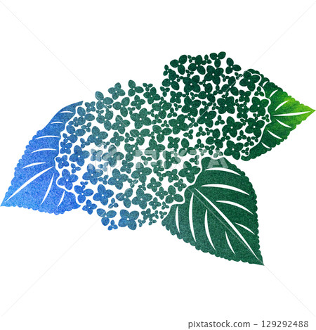 美麗的繡球花圖示圖像插圖的水彩圖案 129292488