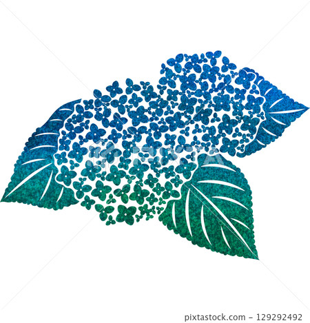 美麗的繡球花圖示圖像插圖的水彩圖案 129292492