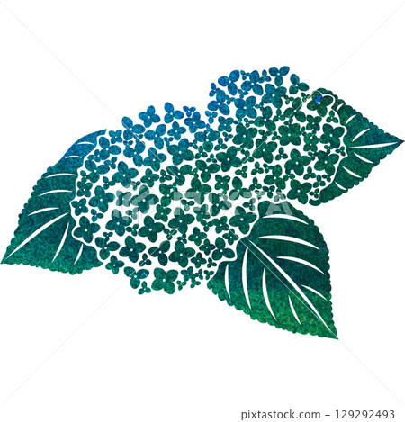 美麗的繡球花圖示圖像插圖的水彩圖案 129292493