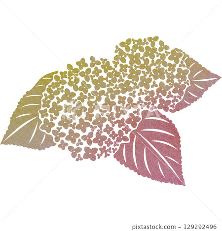 美麗的繡球花圖示圖像插圖的水彩圖案 129292496