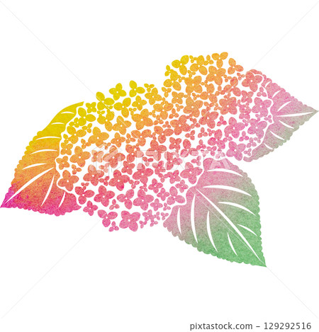 美麗的繡球花圖示圖像插圖的水彩圖案 129292516