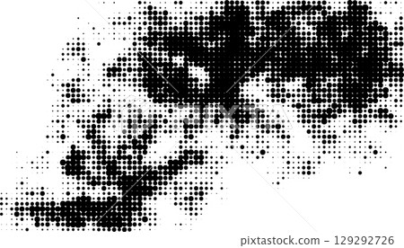 halftone dots background. grunge halftone Texture Overlay. Vector illustration 129292726