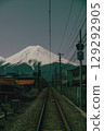 Mount Fuji and rails 129292905