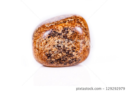 Macro mineral rock jasper landscape sandy on white background Macro mineral rock jasper landscape sandy on white background 129292979